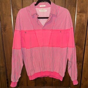 RARE VINTAGE Cacharel Pink and Blue Striped Shirt